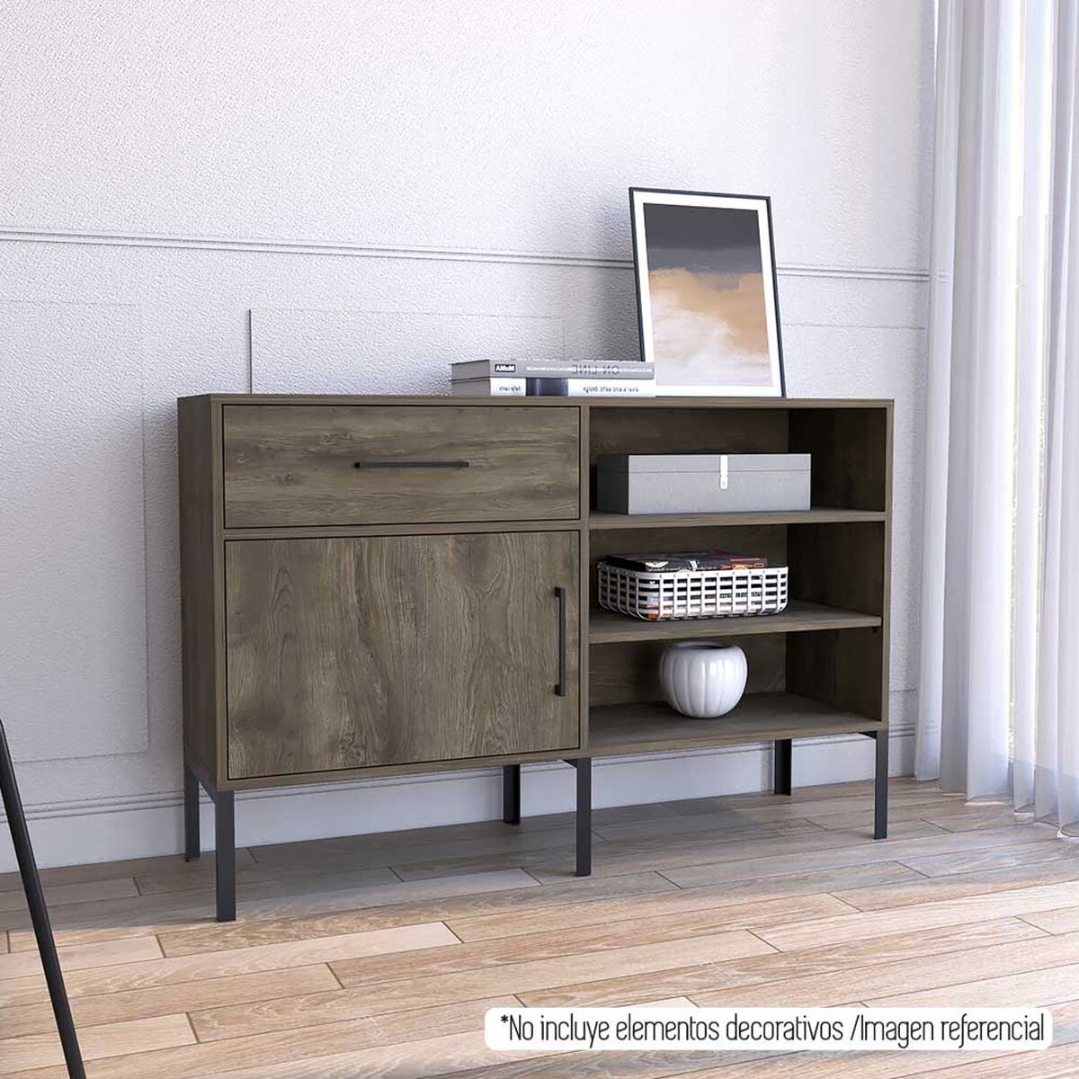 Buffet TuHome Soho 1 Puerta 1 Cajón Bellota