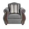 Juego de Living Innovamuebles New Bugambilia Sofá 3 Cuerpos + Dos Sillones 1 Cuerpo Gris Claro