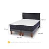 Cama Europea CIC Base Dividida 2 Plazas Grand Premium + Respaldo Miro Negro