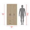 Closet Tuhome Houston 3 Puertas 2 Cajones Cartagena Wengue