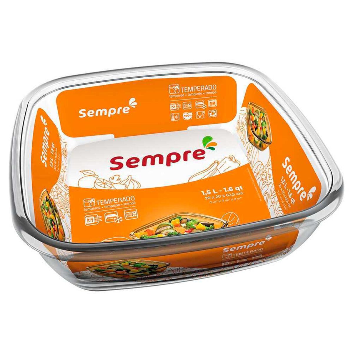 Set 3 Asaderas Refractarias Nadir Sempre Cuadradas