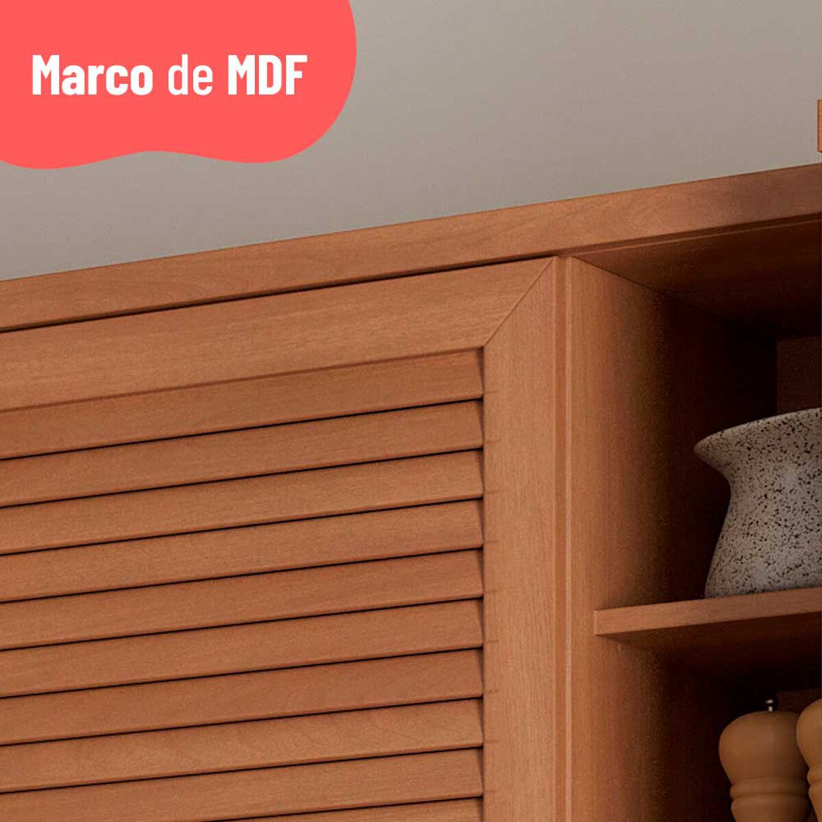 Modulo Aéreo Roca Macadamia 1 Puertas Canela