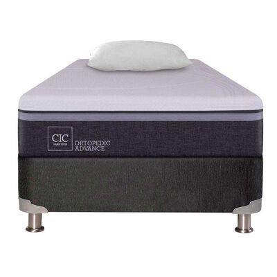 Box Spring CIC 1,5 Plazas Ortopedic Advance + Almohada