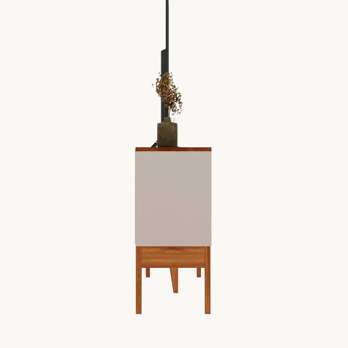 Rack TV Exit Florencia 100" Blanco y Canela