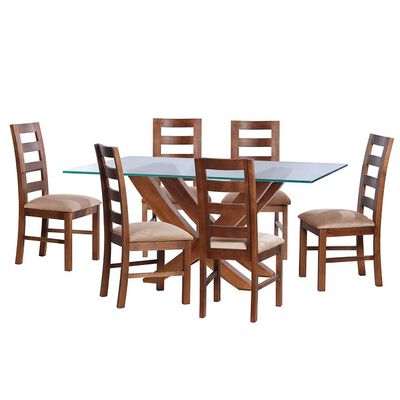 Juego de Comedor Latam Home Alicante 6 Sillas Beige