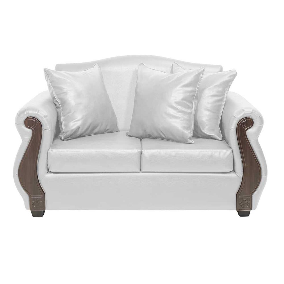 Juego de Living Innovamuebles New Bugambilia PU Sofá 3 Cuerpos + Sofá 2 Cuerpos + Butaca 1 Cuerpo 1 Cuerpo Blanco 