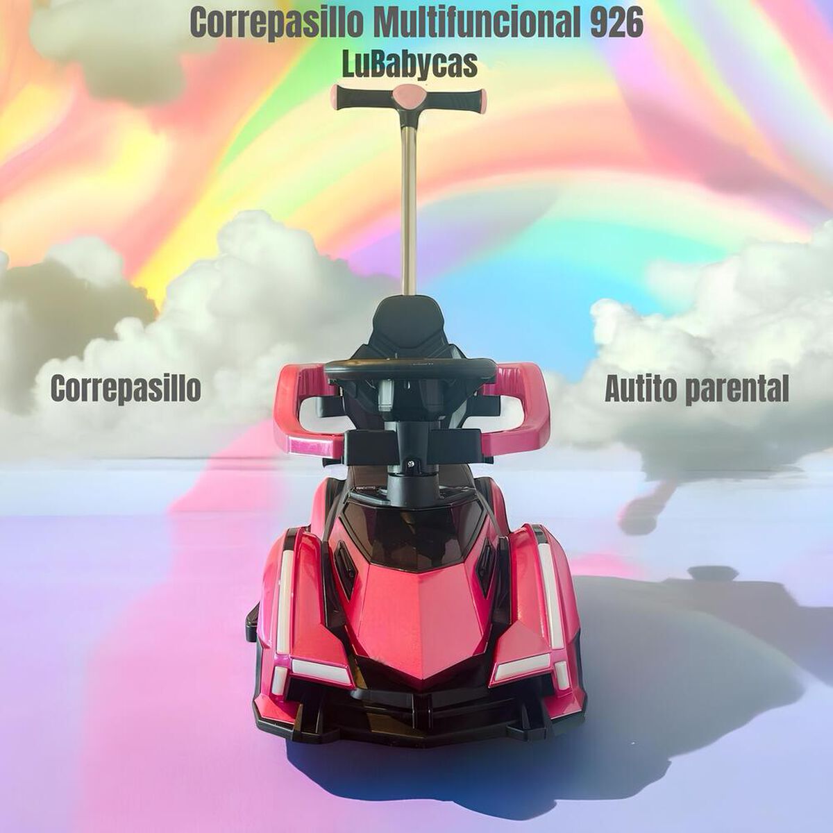 Correpasillo Andador Auto 926 Rosado LuBabycas