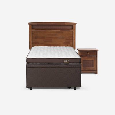 Imagen 2 del producto Bed Boxet Rosen 1,5 Plazas Ergo T + Respaldo + Velador Veneto