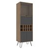 Combo Rack TV 55" + Biblioteca + Bar Alto + Mesa Centro Vassel Miel Plomo Tuhome