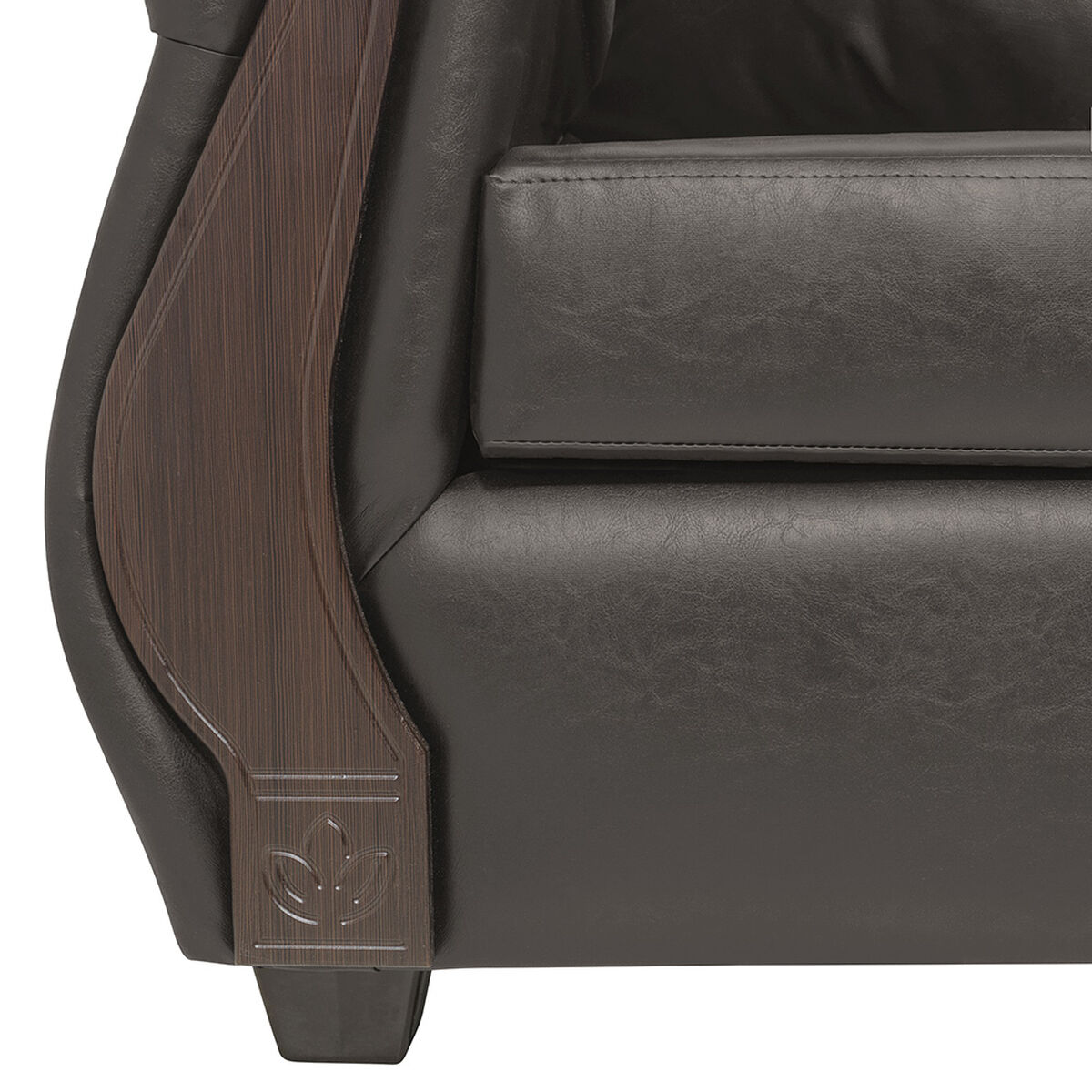 Juego de Living Innovamuebles New Bugambilia Sofá 3 Cuerpos + Sofá 2 Cuerpos Café Oscuro