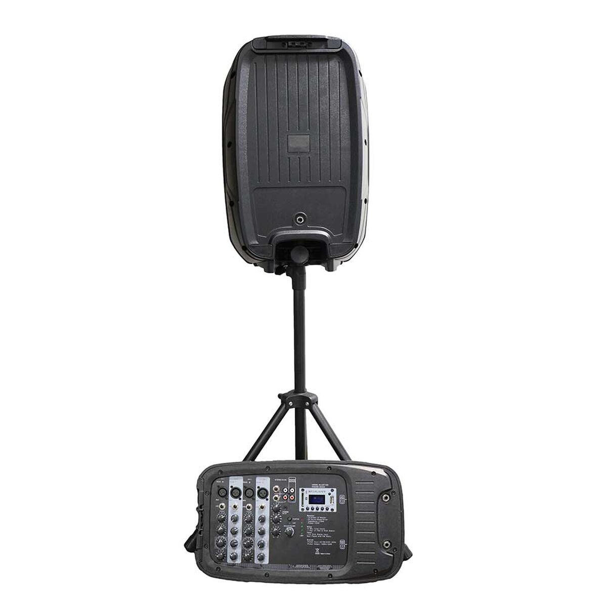 Combo Audio 2 Parlantes Minicomponente + 2 Atriles + Amplificador + Micrófono Inalámbrico Hyundai