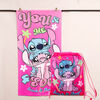 Toalla de Playa Disney-Stitch Love 70x140 cm + Bolso