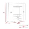 Closet Tuhome Z-200 6 Puertas 2 Cajones Wengue