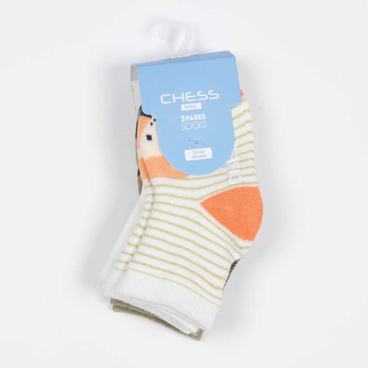 Pack 3 Calcetin Largo de Algodón Chess Baby
