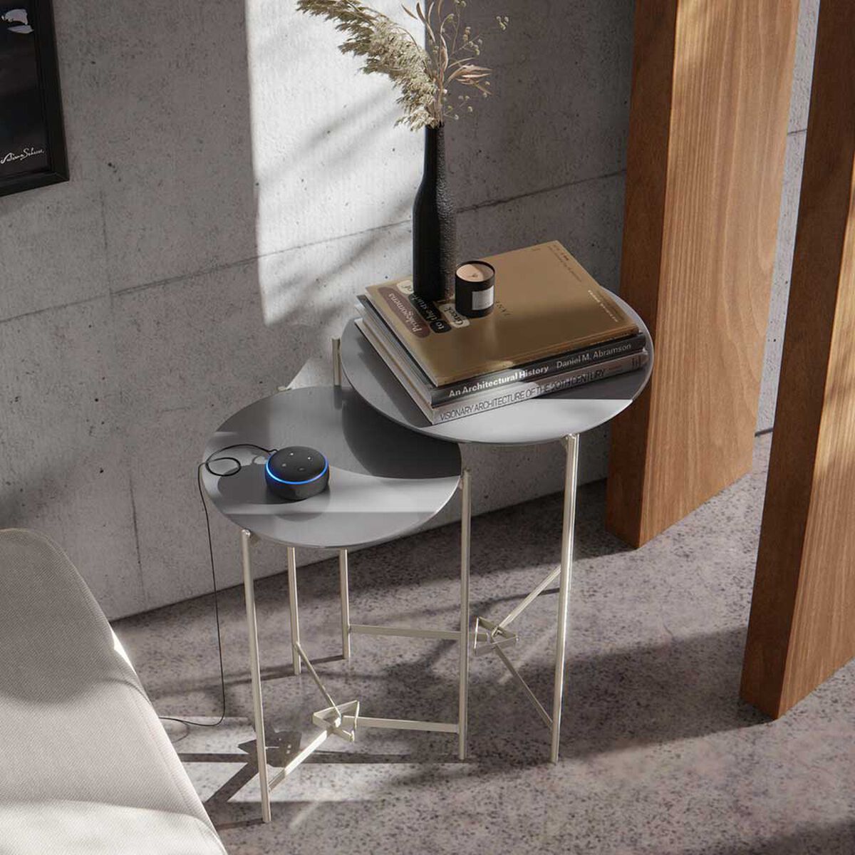 Set 2 Mesas Lateral Onessta Prisma Gris
