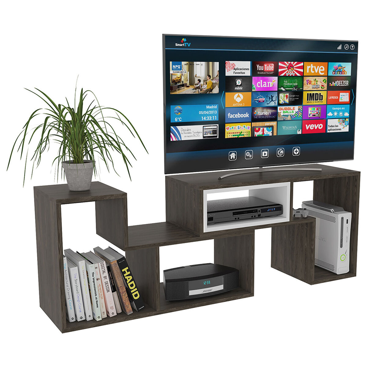 Combo Rack Extensible TV Hasta 40" + Separador de Ambientes TuHome Beijing