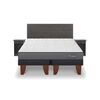 Cama Europea CIC Base Dividida King Anatomic + Respaldo + 2 Veladores Villarrica