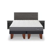 Cama Europea CIC Base Dividida King Anatomic + Respaldo + 2 Veladores Villarrica