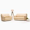 Juego de Living Cabsur Caburga Sofá 3 Cuerpos + Sofá 2 Cuerpos PU Beige
