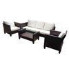Juego de Living para Terraza Casanova Coret Sof&aacute; 3 Cuerpos + Dos Sillones 1 Cuerpo Caf&eacute;