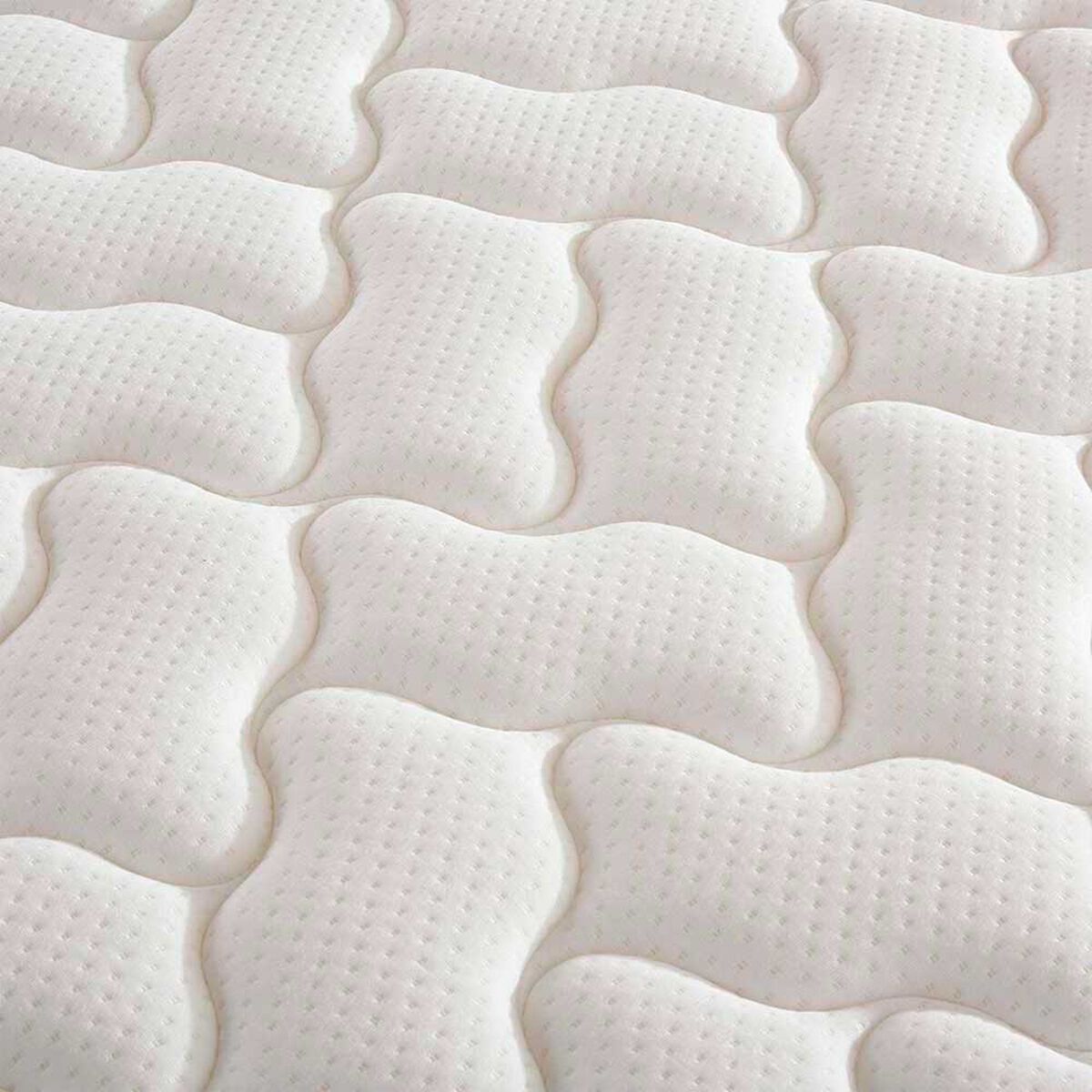 Cama Europea CIC 1,5 Plazas Anatomic + Respaldo +  Velador New Dublin Caramelo