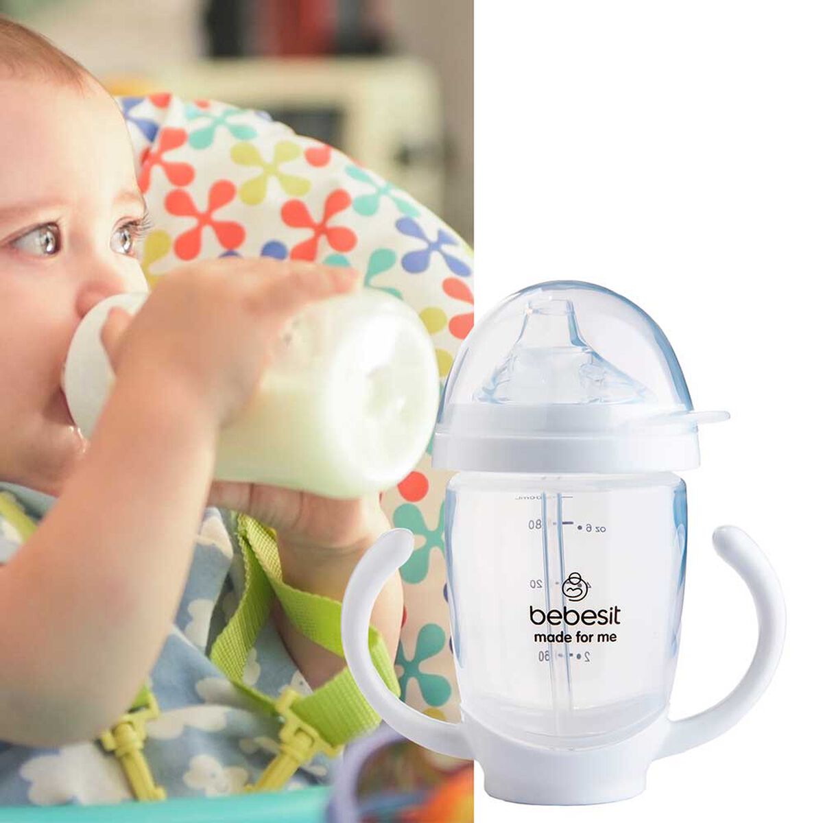 Vaso de entrenamiento Pack x 3 200ml Antiderrame Bebesit