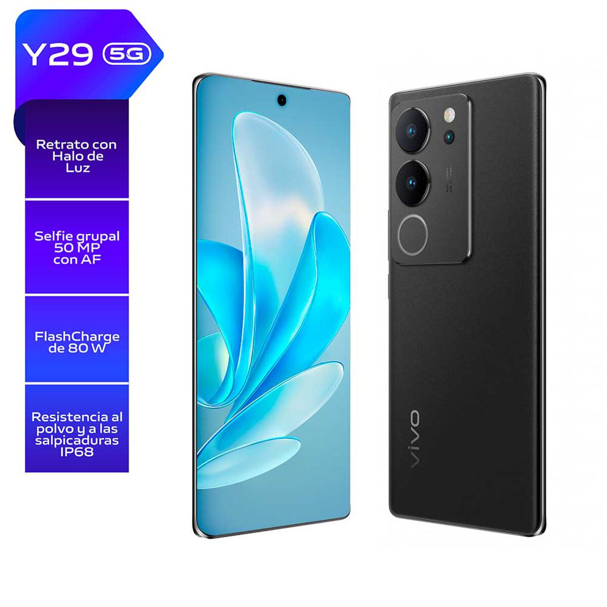 Celular Vivo V29 5G 256GB 6,78" Negro Liberado