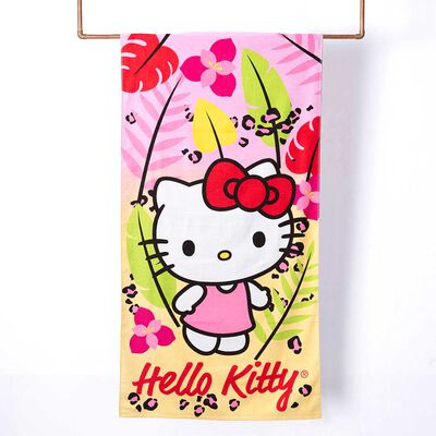 Toalla de Playa Infantil Sanrio Hello Kitty Jungle 70 x 140 cm