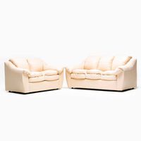 Juego de Living Cabsur Galicia Sofá 3 Cuerpos + Sofá 2 Cuerpos PU Beige