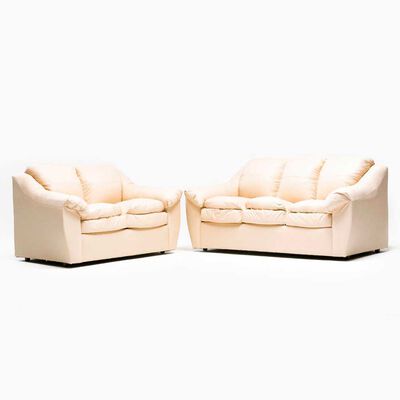 Imagen 1 del producto Juego de Living Cabsur Galicia Sofá 3 Cuerpos + Sofá 2 Cuerpos PU Beige