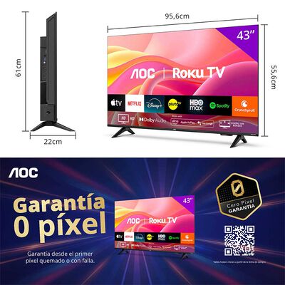 Imagen 2 del producto Smart Tv LED 43"" AOC Roku TV 43S5155