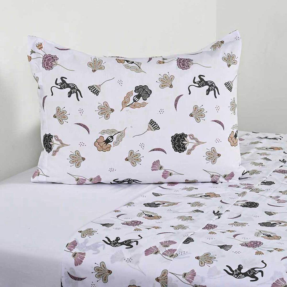 Juego de S&aacute;banas Cannon 200 Hilos 1,5 Plazas Mystic Blanco