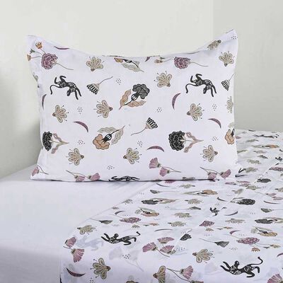 Juego de S&aacute;banas Cannon 200 Hilos 1,5 Plazas Mystic Blanco