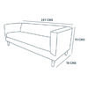 Sofá Tela Velvet Latam Home Sorrento 3 Cuerpos