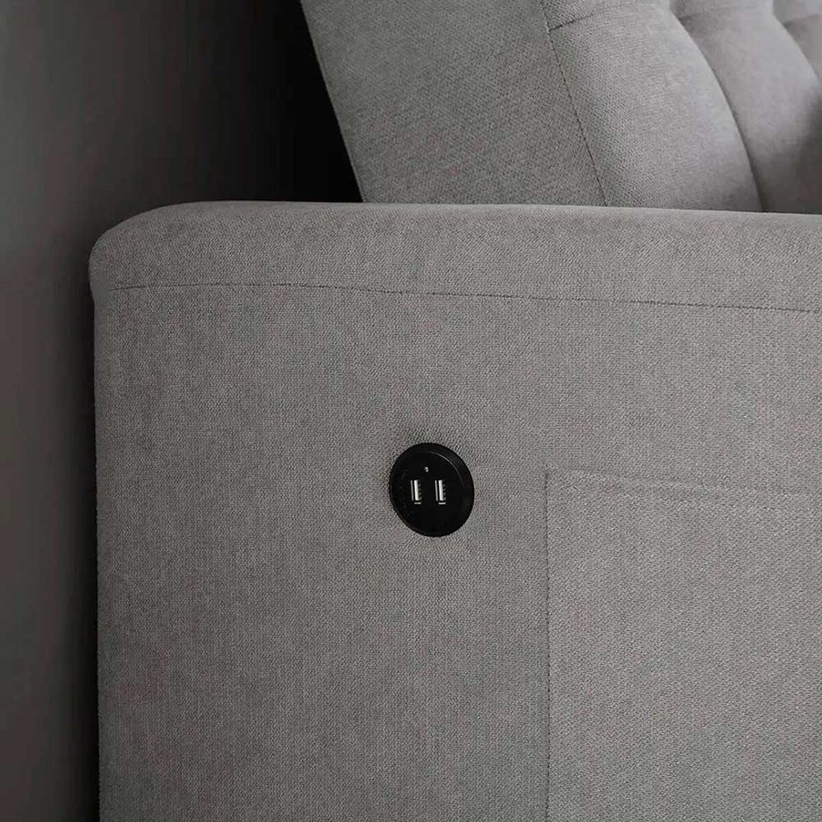 Sofá Cama Celta Luxe 3 Cuerpos Gris