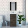 Combo Espejo + Mueble Lavamanos TuHome My Bath Miel Coñac