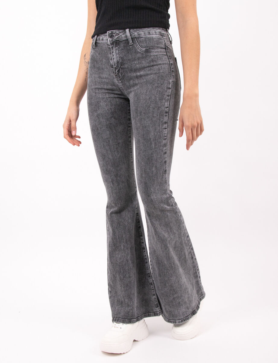 Mezclilla Pantalon Jeans Gris Mujer Jeans Mujer Básico Skinny Gris