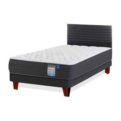 FLEX Cama Europea Flex 1.5 Plazas Europedic Dual + Respaldo Modern