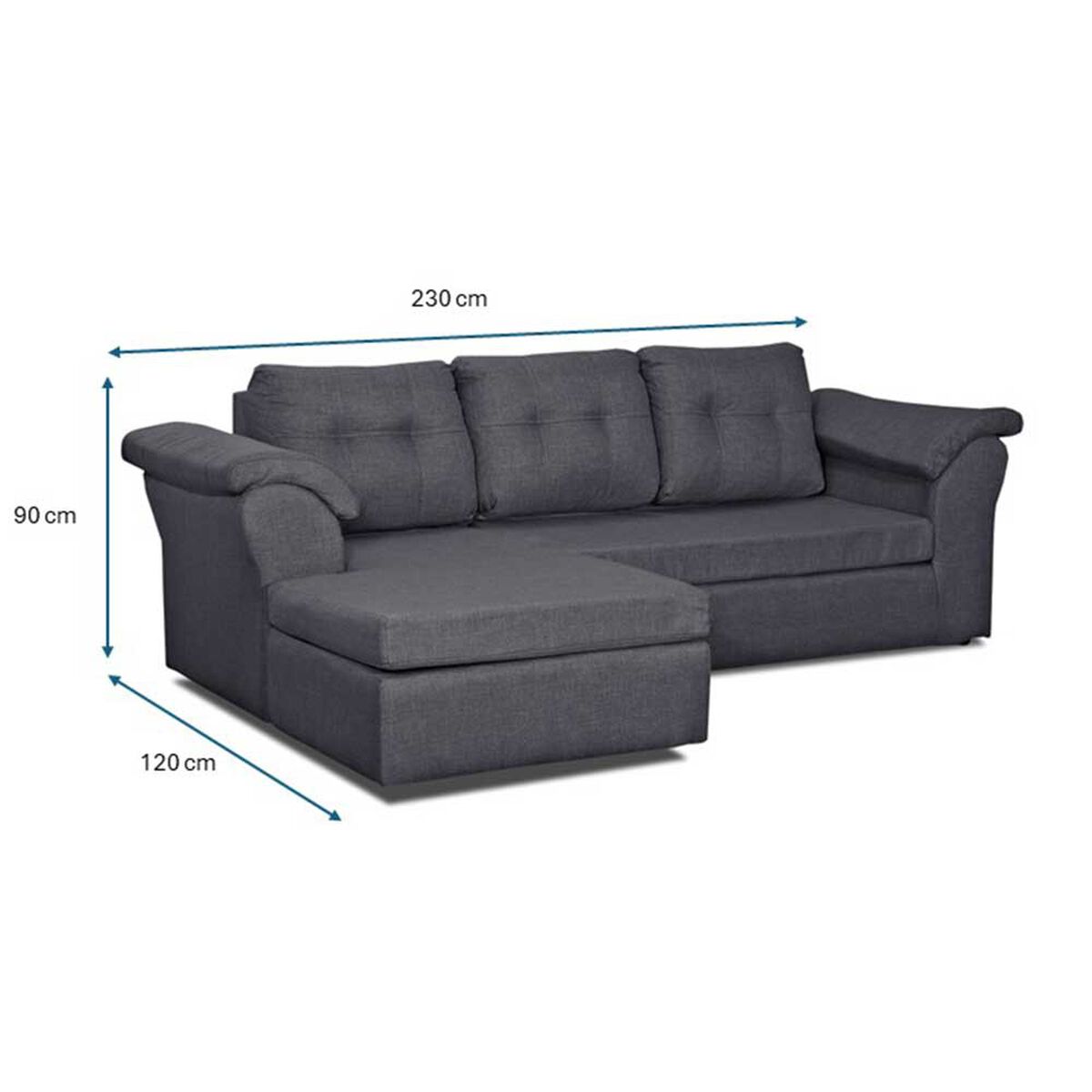 Sofá Seccional Modular Deco Outlet Laos 4 Cuerpos Chocolate