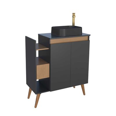 Vanitorio + Lavamanos Vekkahome Lotus 80 Negro