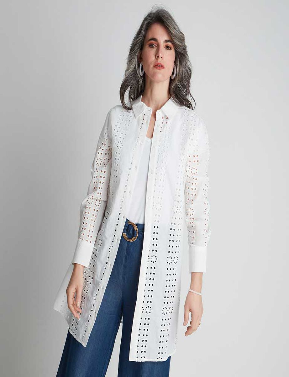 Blusa Bordada Manga Larga Mujer Lorenzo Di Pontti