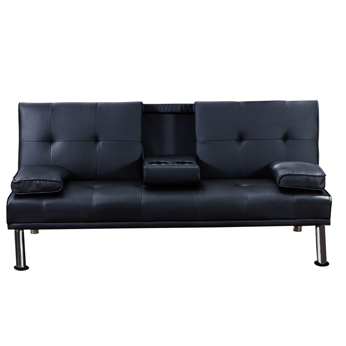 Futón Decomuebles Hamilton 2 Cuerpos Negro