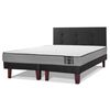 Cama Europea Flex Base Dividida 2 Plazas Star + Respaldo Royal Negro