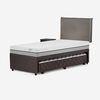 Cama Nido Rosen 1,5 Plazas Pratta + Respaldo + Velador Maurice Gris