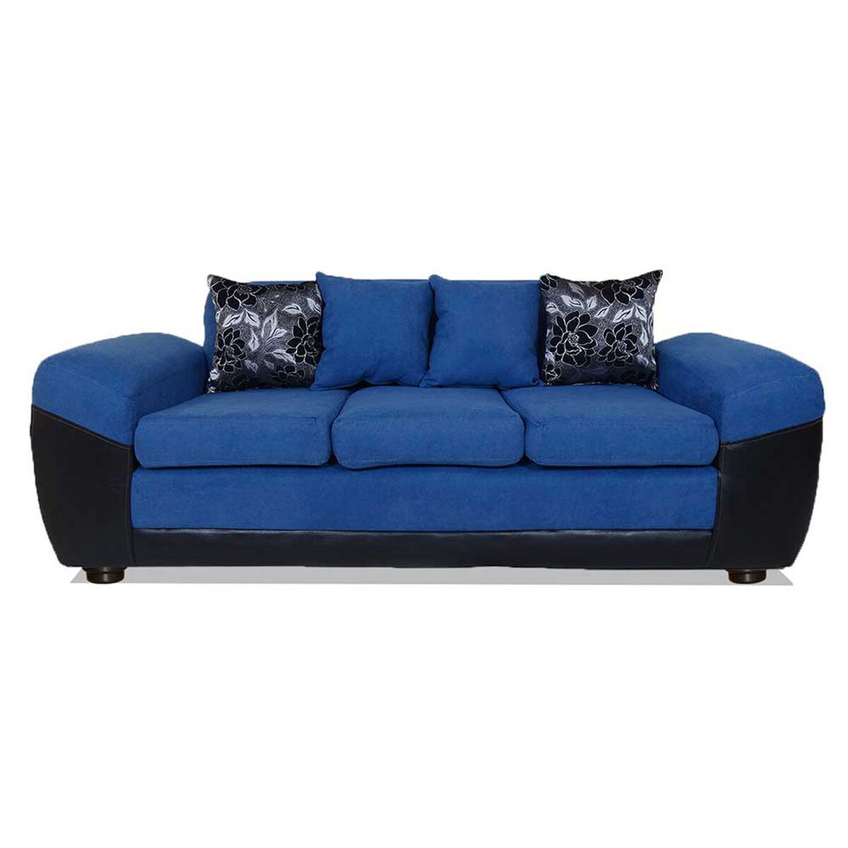 Juego de Living Elegant Detail Houston Sof&aacute; 3 Cuerpos + Dos Sitiales Azul