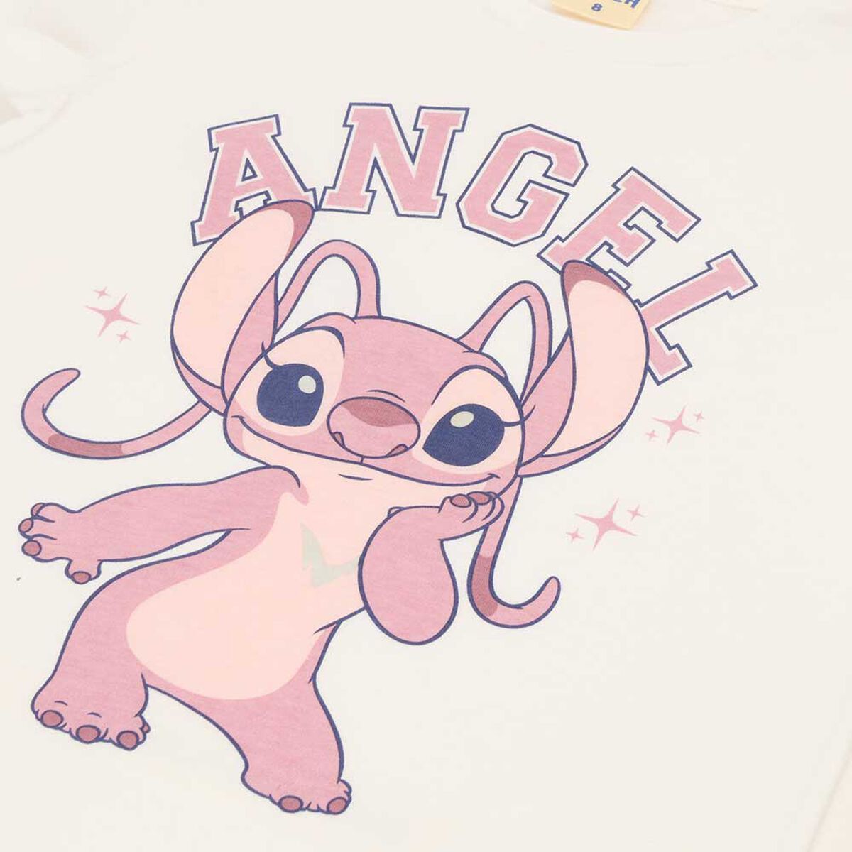 Polera Manga Corta Niña Stitch