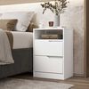 Velador VekkaHome Sole 2 Cajones Blanco