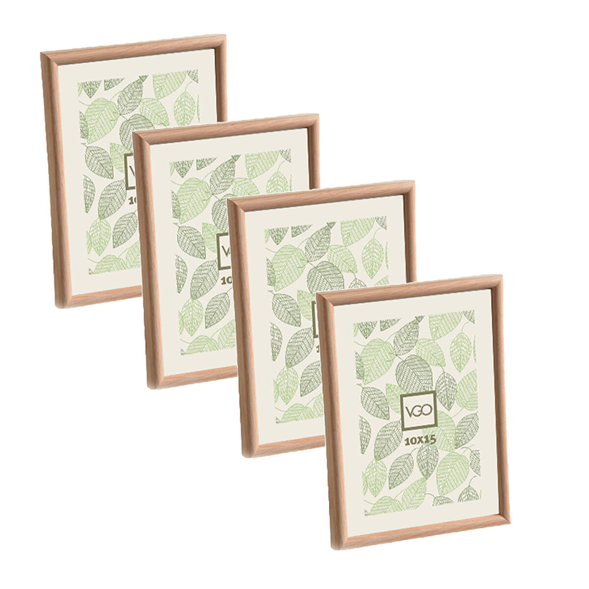 Set X 4 Marco Vgo 20X25 Pl&aacute;stico Simil Madera Natural