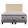 Cama Europea Flex King  Heritage + Respaldo Design Crudo