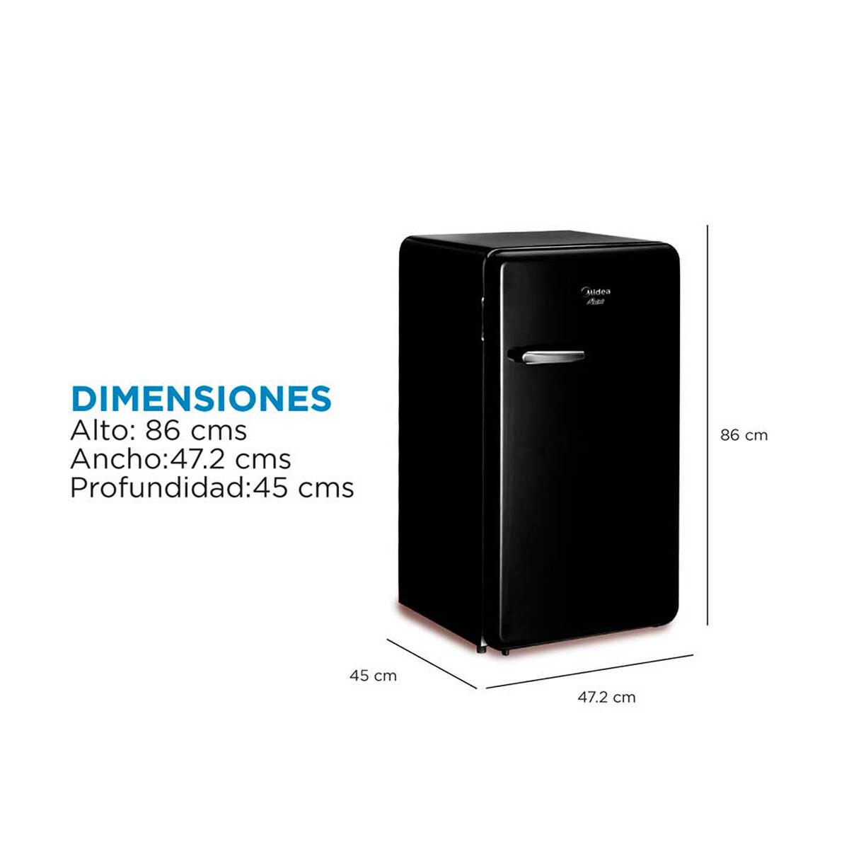 Minibar Midea MDRD142FGE30 93 lts. Negro